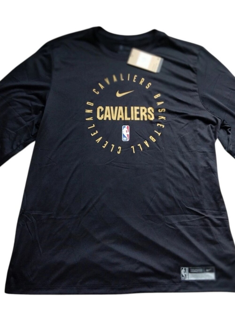 Men's Nike Cleveland Cavaliers Long Sleeve Shirt, Black/Gold, NWT, XXL